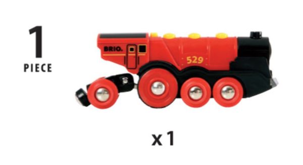 Brio Mighty Action Locomotive Toy Train, Red - Battery Operated Toy Train With Light and Sound Effects - Image 4