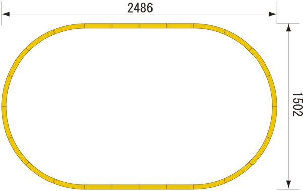 Kato USA Model Train Products HV1 UNITRACK R730mm Outer Oval Track - Image 2