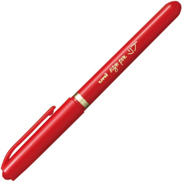 Uni-ball Sign Pen MYT7 R Felt-Tip Pens Pack of 10 Red
