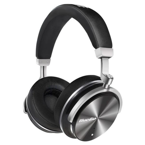 Bluedio T4 (Turbine) Active Noise Cancelling Bluetooth Headphones with Mic Over-ear Swiveling Wired and Wireless headphones Headset for Cell Phone/TV/PC bass fashion (Black)