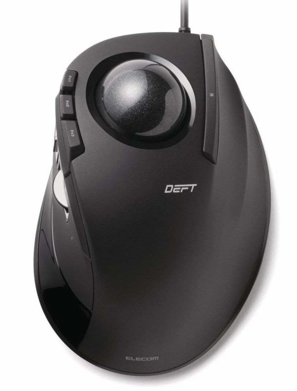Elecom wired mouse trackball for index finger 8 button black M-DT2URBK