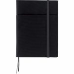 Kokuyo Systemic Refillable Notebook Cover - Twin Ring Notebook with Edge Title - A5 (5.8' X 8.3') - Normal Rule - 28 Lines X 50 Sheets - Black Cover