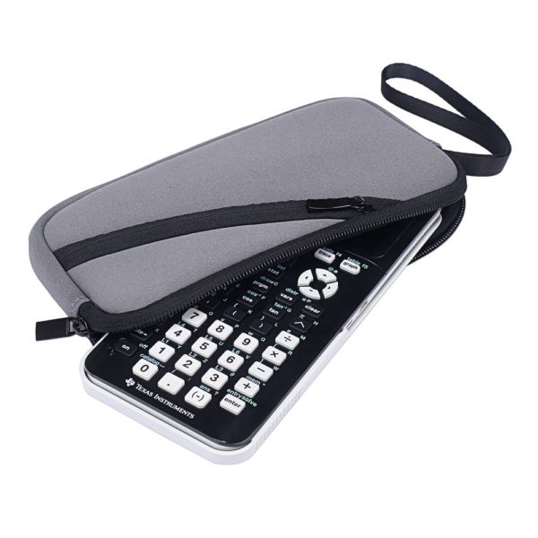 For Texas Instruments TI-Nspire CX / Nspire CX CAS TI-30XS / TI-36X Pro / TI-84 Plus CE Graphing Calculator Soft Carrying Case Travel Bag Protective Pouch Box -Extra Room for Accessories (Soft Gray)
