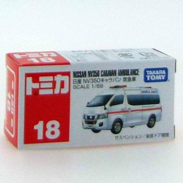 Tomica No. 18 Nissan NV 350 Caravan ambulance box - Image 2