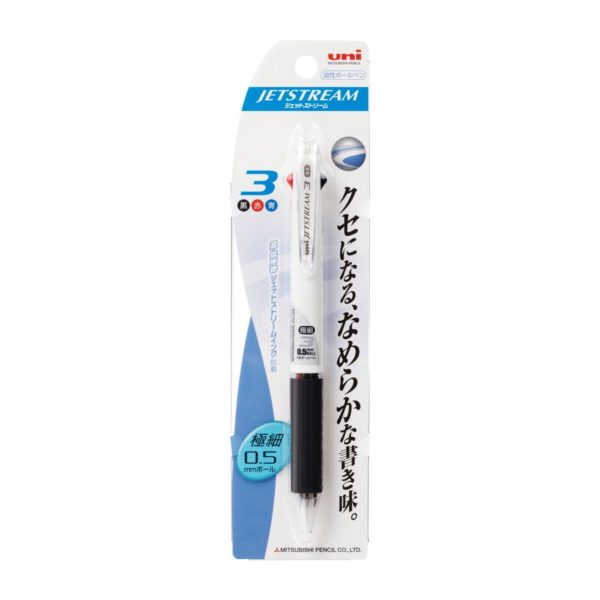 3 Color Ballpoint Pen Jet Stream White 0.5 Black Red Blue Mount with Uni - Image 2