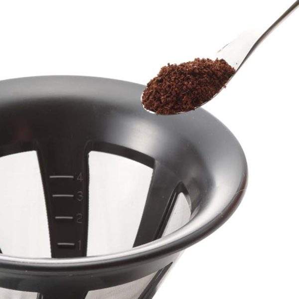 Hario Cafeor Stainless Steel Coffee Dripper (Size 02, Black) - Image 2