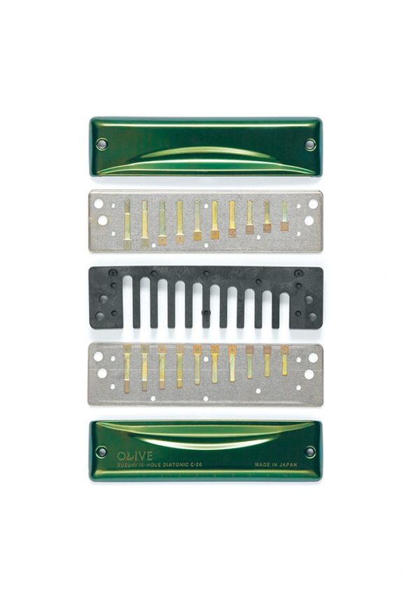 SUZUKI Suzuki 10 hole harmonica OLIVE C - 20 C tone - Image 5