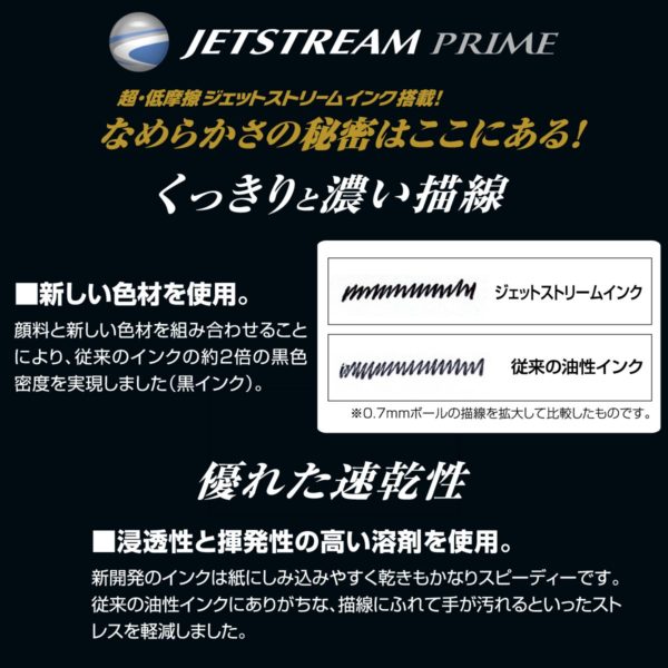 Mitsubishi Pencil ballpoint pen core replacement jet stream prime 0.7 monochromatic for black SXR60007.24 - Image 6