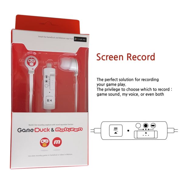 (Mobizen) Mobizen world's first audio and internal sound recording headphones with earphone microphone and volume adjustment for Android phone & tablet - Image 2