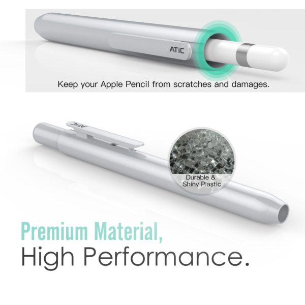 Apple Pencil case - ATiC Apple Pencil case / cover SILVER - Image 2