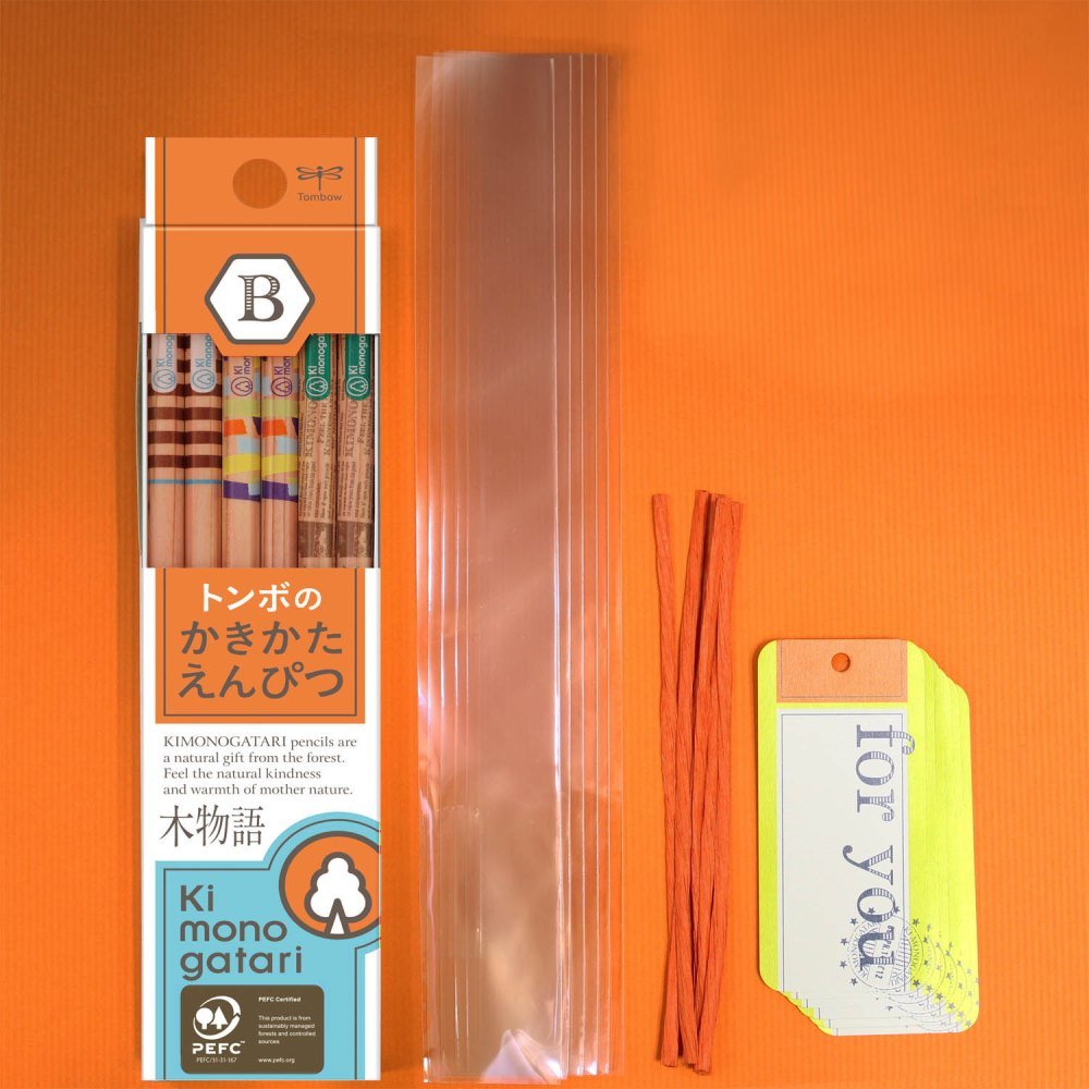Tombow Pencil F-Kimonogatari Kakikata 2B Light Blue Pattern 1