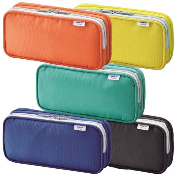 LIHIT LAB. Double Pen Case L size, Green, 4.1 x 8.7' (A7661-7) - Image 4