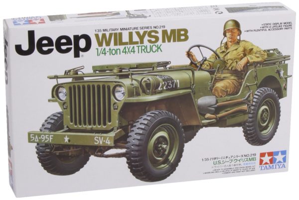 Tamiya 1/35 Military Miniature Series No.219 US Army U.S. Jeep Willis MB Plastic Model 35219