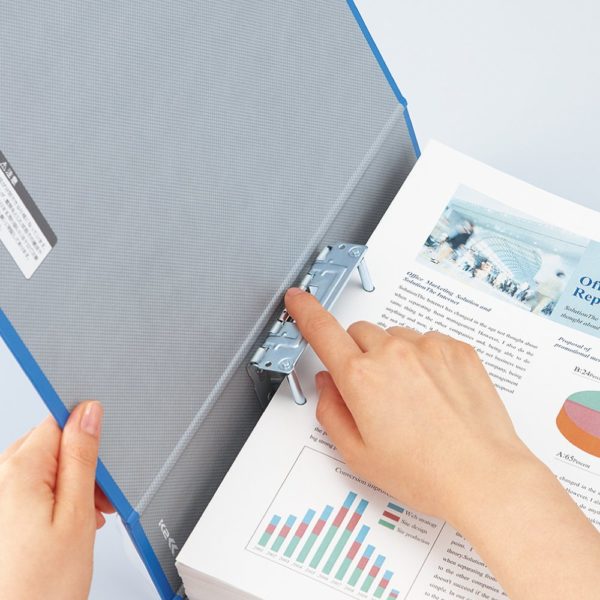 Kokuyo tube file K2 casement A4 vertical 800-sheet 2 hole blue K2 off -ETB680B - Image 9