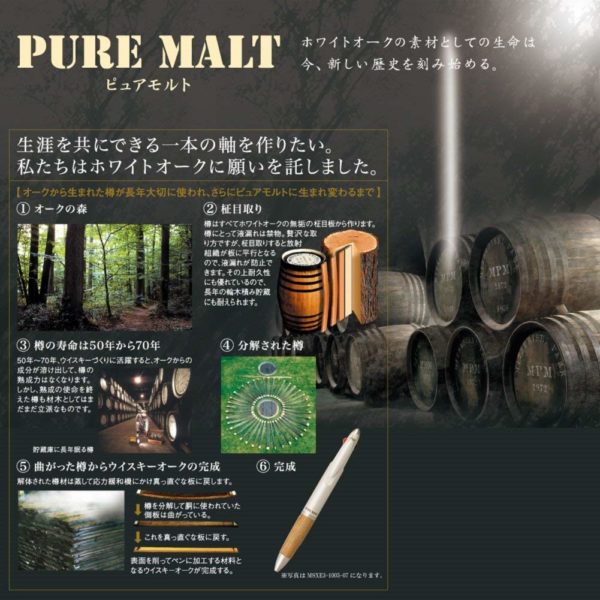 Uni Pure Malt ballpoint pen, 0.7mm black ink, SS2005 - Image 6