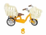 Sylvanian Families furniture three people riding bicycle