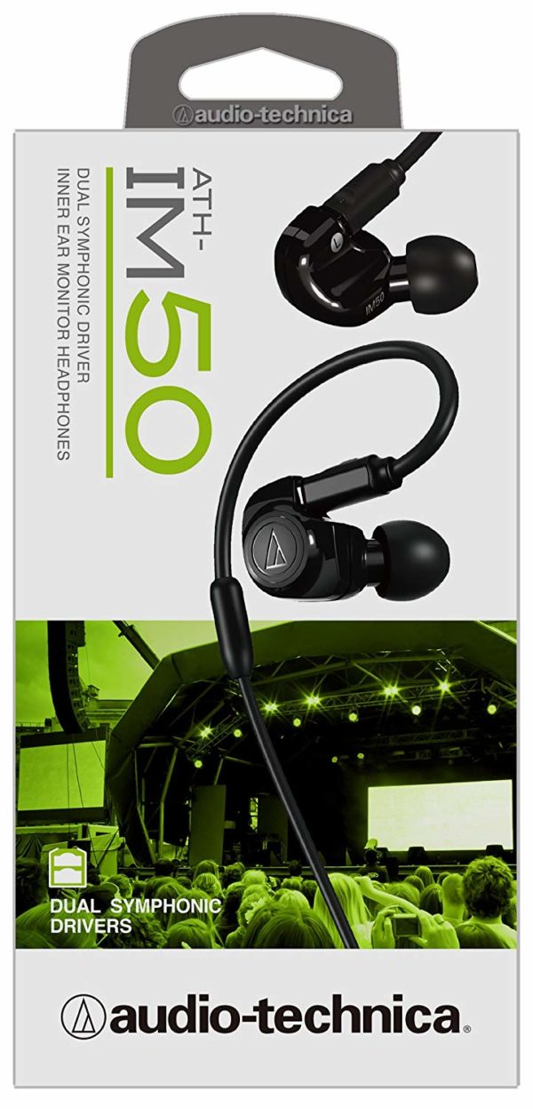 audio-technica IM Series canal type monitor earphone dual symphonic driver black ATH-IM50 BK - Image 2