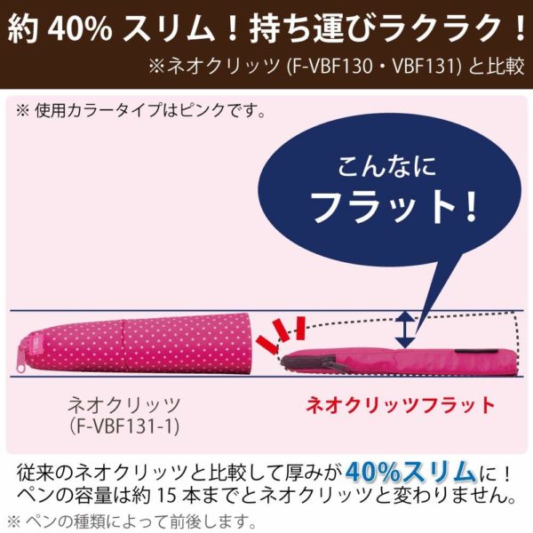 Kokuyo Pencil Case Neocritz Flat Navy (F-VBF160-1) - Image 3