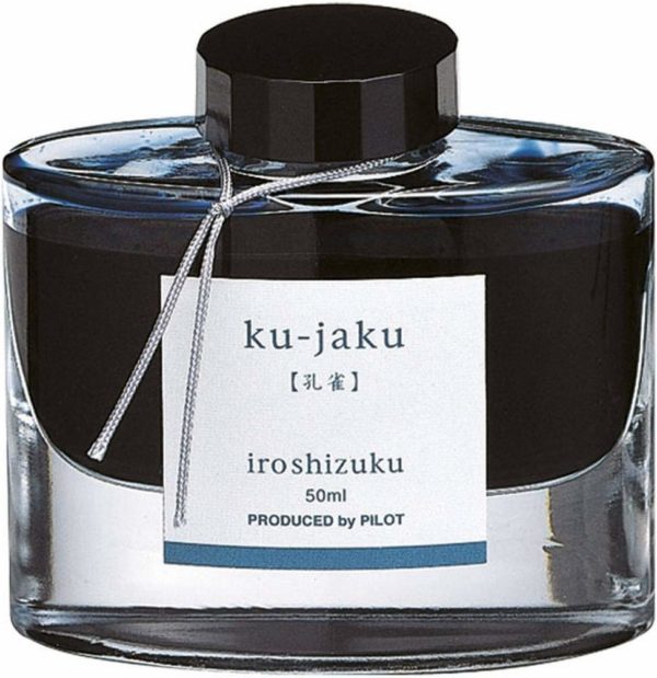 Pilot Iroshizuku Fountain Pen Ink - 50 ml Bottle - Ku-jaku Peacock (Deep Turquoise Blue) (japan import)