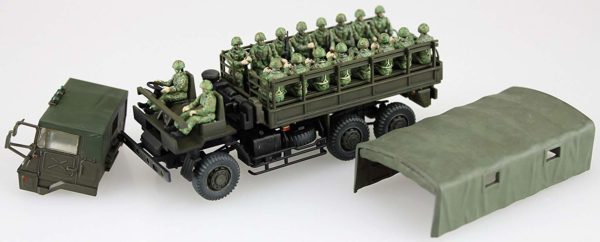 1/72 Military model kit series No.12 Ground Self-Defense Force Type-73 heavy-duty truck 3t half (boarding personnel 20 pieces) - Image 4