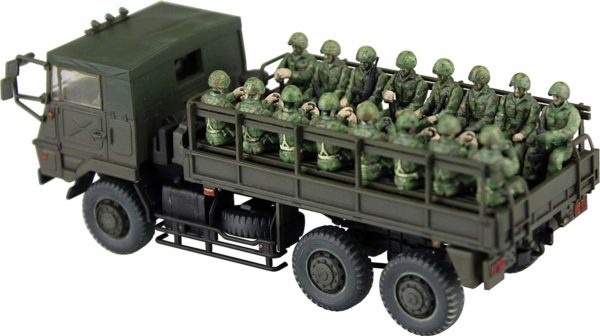 1/72 Military model kit series No.12 Ground Self-Defense Force Type-73 heavy-duty truck 3t half (boarding personnel 20 pieces)