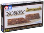 Tamiya 1/48 Military Miniature Series No.08 Brick, Sat, Barricade Set Plastic Model 32508