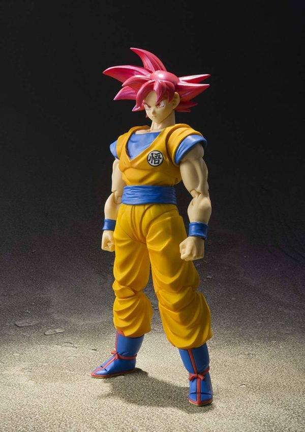 Bandai - Figurine DBZ - Son Goku Super Saiyan God Cheveux Rouge SH Figuarts 14 cm - 4549660175643 - Image 2