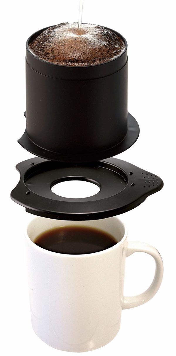 HARIO (Hario) Cafe all dripper 1 person paperless coffee dripper black CFOD-1B - Image 4