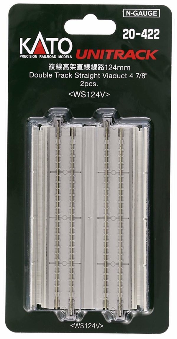 KATO N gauge double track elevated straight track 124 mm 2 pcs 20-422 railroad model goods