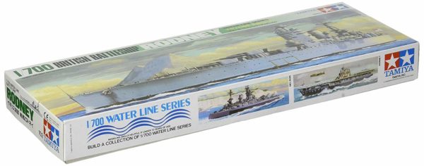 Tamiya 1/700 Waterline Series No. 601 British Navy Battleship Rodney Plastic Model 77502 - Image 2