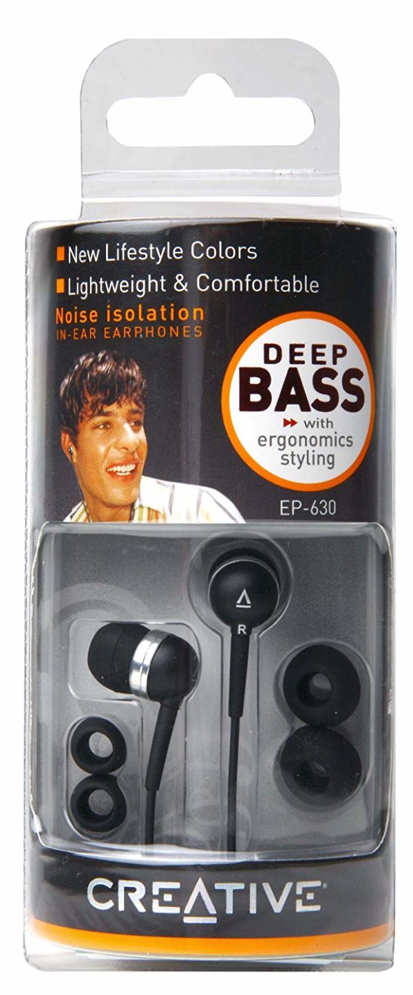 CREATIVE MEDIA Creative EP-630 Earphone Black EP-630-BK - Image 2