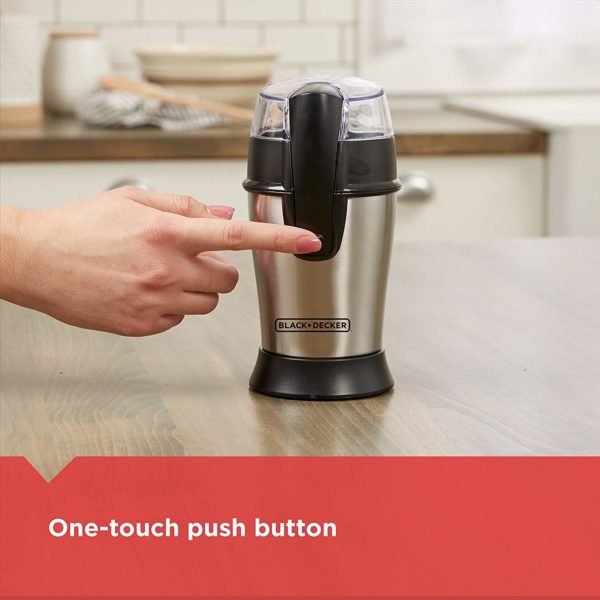 Black & Decker CBG100S Bean Coffee Grinder, One Size, White,Stainless - Image 6
