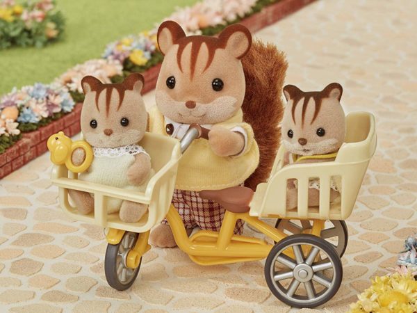 Sylvanian Families furniture three people riding bicycle - Image 5