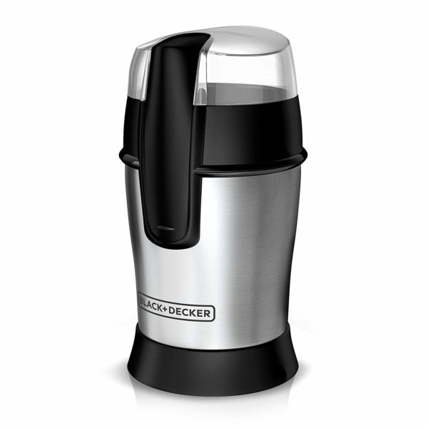 Black & Decker CBG100S Bean Coffee Grinder, One Size, White,Stainless