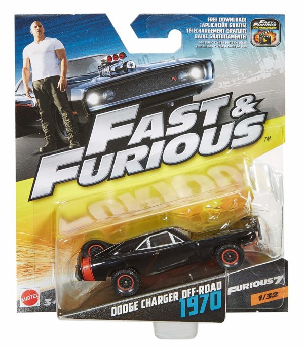 1/55 1970 DODGE CHARGER OFFROAD (BLACK) FURIOUS 7 Wild Speed SKY MISSION Playing Mattler HOTWHEELS - Image 4