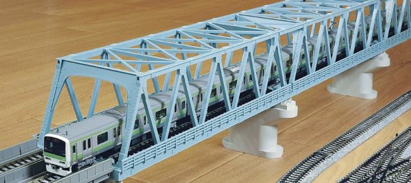 KATO N Gauge Double Track Truss Iron Bridge Light Blue 20-436 Train Model Supplies - Image 2