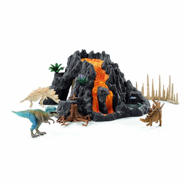 Shreich Dino Large Volcano and Tyrannosaurus Big Set Figure 42305
