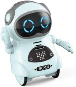 Pocket Robot Smart Robot Voice Recognition Dialogue Gift Children Family Therapy (Blue)