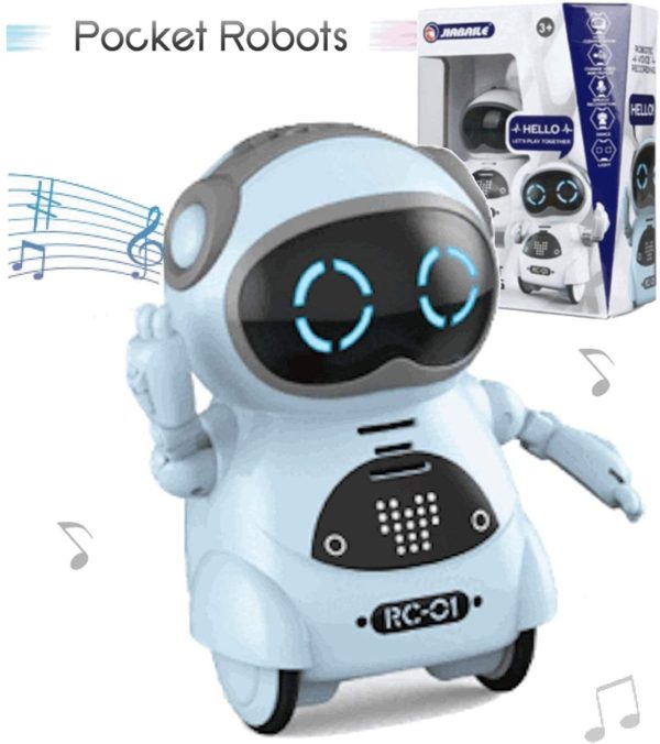 Pocket Robot Smart Robot Voice Recognition Dialogue Gift Children Family Therapy (Blue) - Image 8