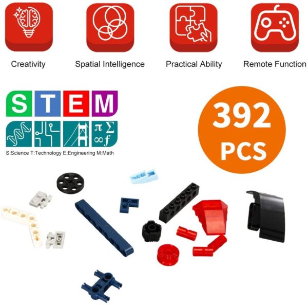Kuman STEM RC Robot Block Building Robot Remote Control Education Robot Toy Gift 8, 9-14 years old Child K13001 - Image 8