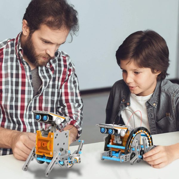 OASO 12 in 1 Children's Solar Robot Kit STEM Educational DIY Building Toys Solar Power Science Experiment Set 8/9 / 10-14 Years Girls Boys (190 Pieces) - Image 2
