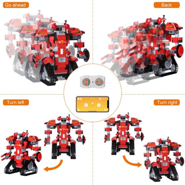 Kuman STEM RC Robot Block Building Robot Remote Control Education Robot Toy Gift 8, 9-14 years old Child K13001 - Image 7
