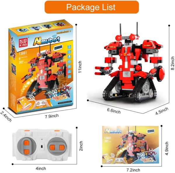Kuman STEM RC Robot Block Building Robot Remote Control Education Robot Toy Gift 8, 9-14 years old Child K13001 - Image 2