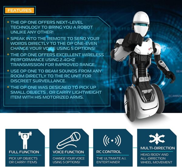 Sharper Image RC Humanoid OP One Robot Moving Arms and Gripping Hands - Image 3