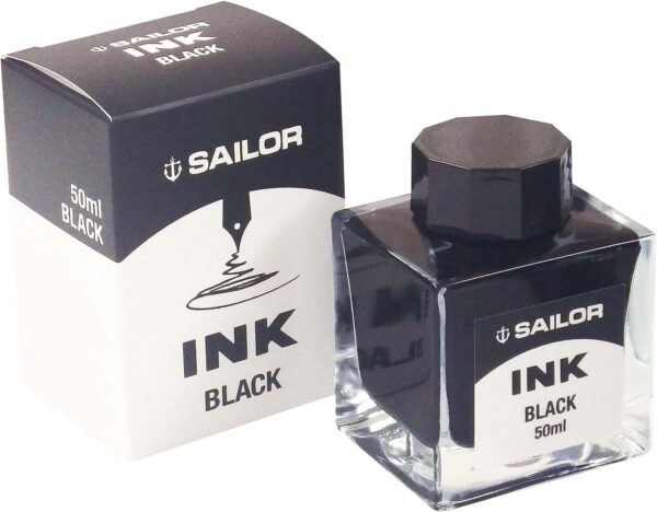 Sailor 13-1007-220 Fountain Pen, Dye Bottle Ink, 1.7 fl oz (50 ml), Black