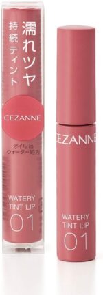 Cezanne Watery Trip 01 Natural Pink 4.0g Tint Formula Luster Long Lasting Lipstick