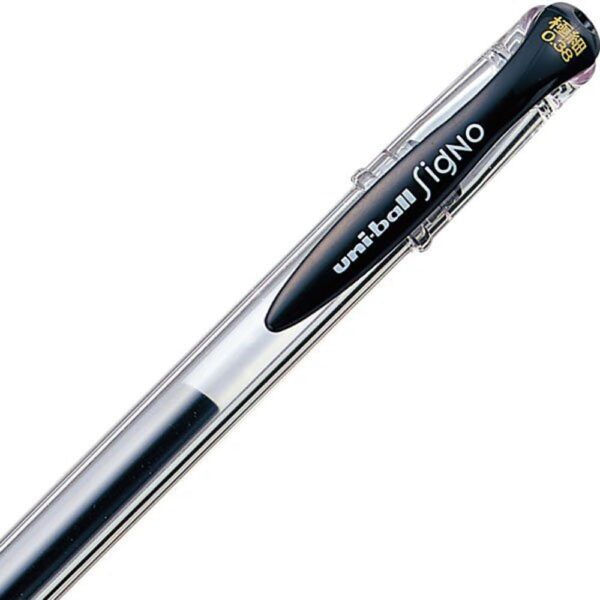 Mitsubishi Pencil Uni-Ball Signo Gel Ballpoint Pen (Pack of 10), Ultra Fine 0.38 mm Ball, UM-151, Black 24, black - Image 4
