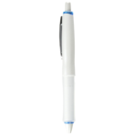 Pilot Dr. Grip Pure White Dual Layer Grip Ballpoint Pen - 0.7 mm - Soft Blue Accent Body