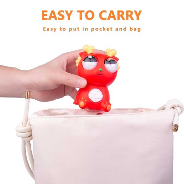 MuMyer Squeeze Dragon Pop Out Eyes Toys, Eye Popping Dragon Stress Relief Squeezy Toy - Image 8