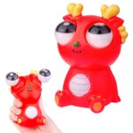 MuMyer Squeeze Dragon Pop Out Eyes Toys, Eye Popping Dragon Stress Relief Squeezy Toy
